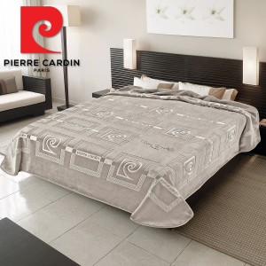 img-ΚΟΥΒΕΡΤΑ ΥΠΕΡΔΙΠΛΗ 220X240 PIERRE CARDIN NANCY 657  TAUPE(55)