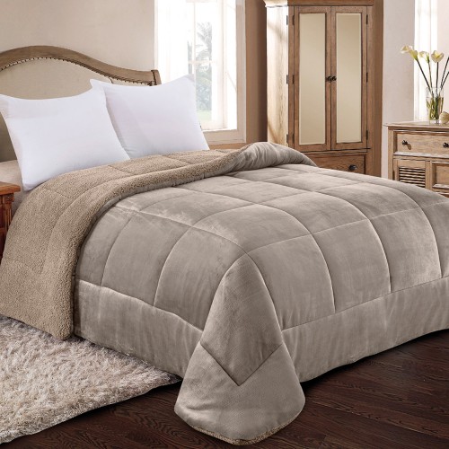 img-ΚΟΥΒΕΡΤΟΠΑΠΛΩΜΑ ΗΜΙΔΙΠΛΟ 180X240 ADAM HOME (805) TAUPE