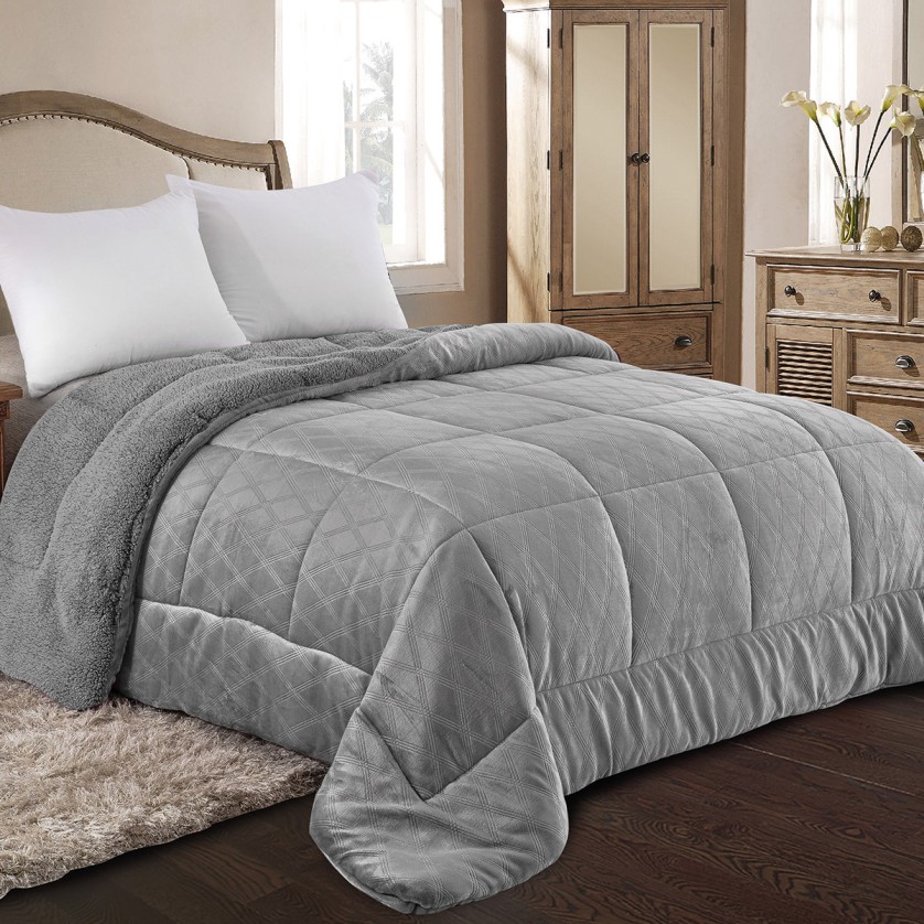 ΚΟΥΒΕΡΤΟΠΑΠΛΩΜΑ ΥΠΕΡΔΙΠΛΟ 220X240 ADAM HOME (820) GREY ΚΟΥΒΕΡΤΟΠΑΠΛΩΜΑ ΥΠΕΡΔΙΠΛΟ 220X240 ADAM HOME (820) GREY