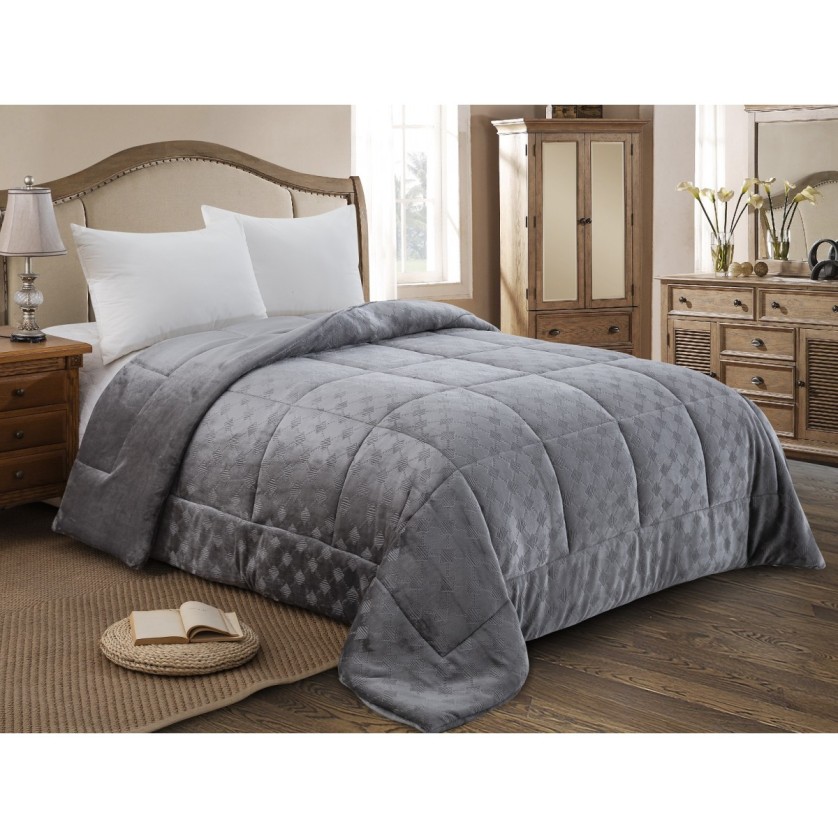 ΚΟΥΒΕΡΤΟΠΑΠΛΩΜΑ ΥΠΕΡΔΙΠΛΟ 220X240 ADAM HOME (825) GREY ΚΟΥΒΕΡΤΟΠΑΠΛΩΜΑ ΥΠΕΡΔΙΠΛΟ 220X240 ADAM HOME (825) GREY