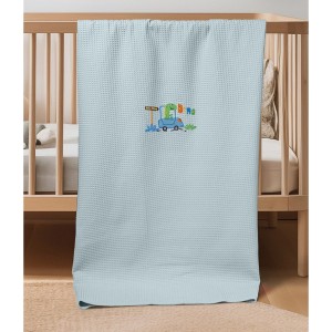 img-ΚΟΥΒΕΡΤΑ ΠΙΚΕ ΑΓΚΑΛΙΑΣ 80X110 ADAM HOME DINOSAUROS BLUE