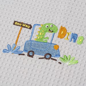 img-ΚΟΥΒΕΡΤΑ ΠΙΚΕ ΑΓΚΑΛΙΑΣ 80X110 ADAM HOME  DINOSAUROS GREY