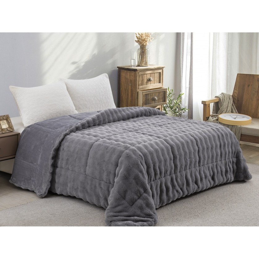 ΚΟΥΒΕΡΤΟΠΑΠΛΩΜΑ ΓΟΥΝΑ/FLANNEL ΥΠΕΡΔΙΠΛΟ 220X240 ADAM HOME (910) GREY ΚΟΥΒΕΡΤΟΠΑΠΛΩΜΑ ΓΟΥΝΑ/FLANNEL ΥΠΕΡΔΙΠΛΟ 220X240 ADAM HOME (910) GREY