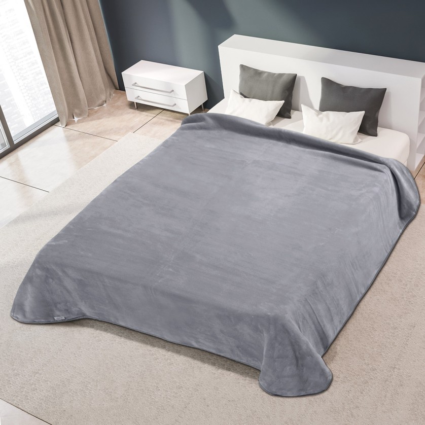 ΚΟΥΒΕΡΤΑ ΙΣΠΑΝΙΑΣ ΜΟΝΗ 160X220 BELPLA STER PLAIN GREY(51)