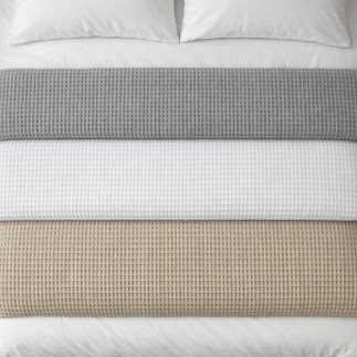 img-ΚΟΥΒΕΡΤΑ ΠΙΚΕ SANFORIZED ΥΠΕΡΔΙΠΛΗ 225Χ240 ADAM HOME   - Grey