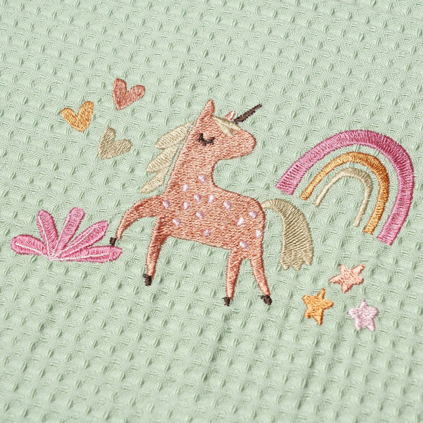 ΚΟΥΒΕΡΤΑ ΠΙΚΕ ΚΟΥΝΙΑΣ 110X140 ADAM HOME UNICORN GREEN