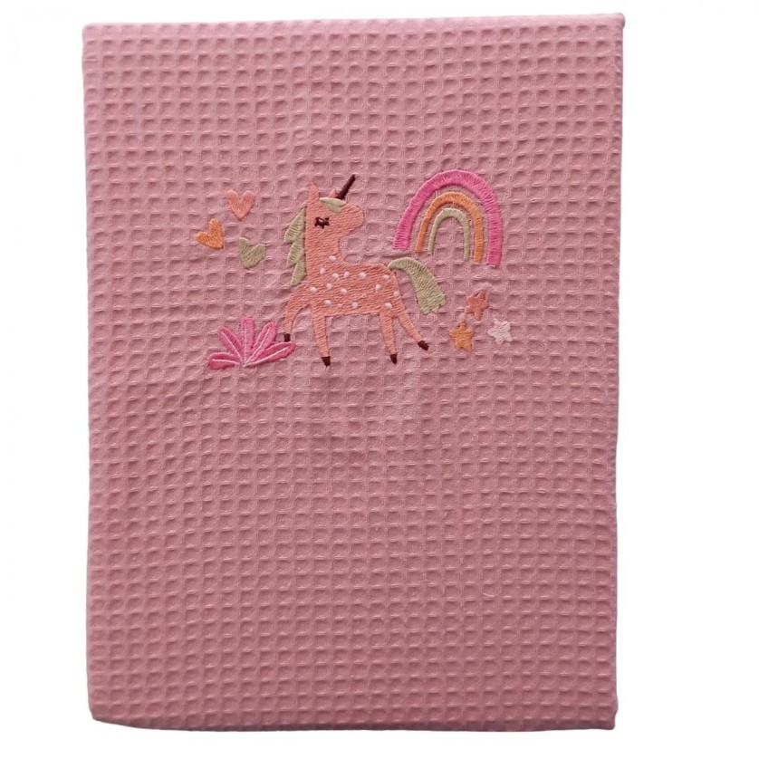 ΚΟΥΒΕΡΤΑ ΠΙΚΕ ΚΟΥΝΙΑΣ 110X140 ADAM HOME UNICORN PINK