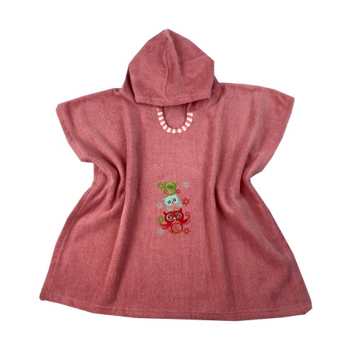 img-Παιδικό Πόντσο 2-4 Ετών family owls 55X110