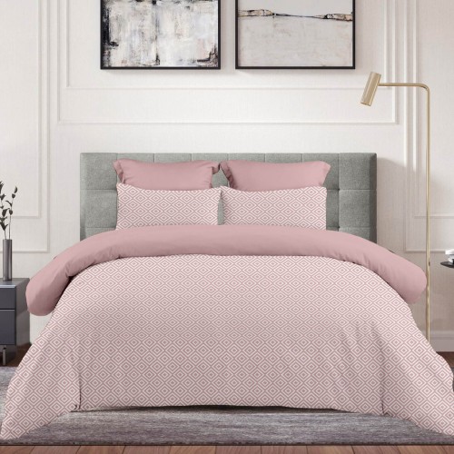 img-Σεντόνι Με Λάστιχο (160x200+30) Boho Dusty Rose