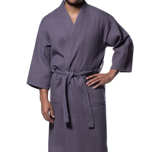 img-Μπουρνούζι Πικέ Ξενοδοχείου Dark Grey - Large