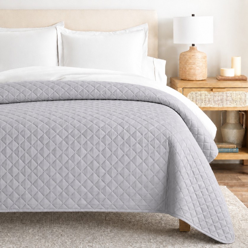 Κουβερλί Υπέρδιπλο Ξενοδοχείου 100% Cοtton Grey