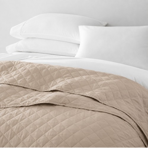 img-Κουβερλί Υπέρδιπλο Ξενοδοχείου 100% Cοtton Beige