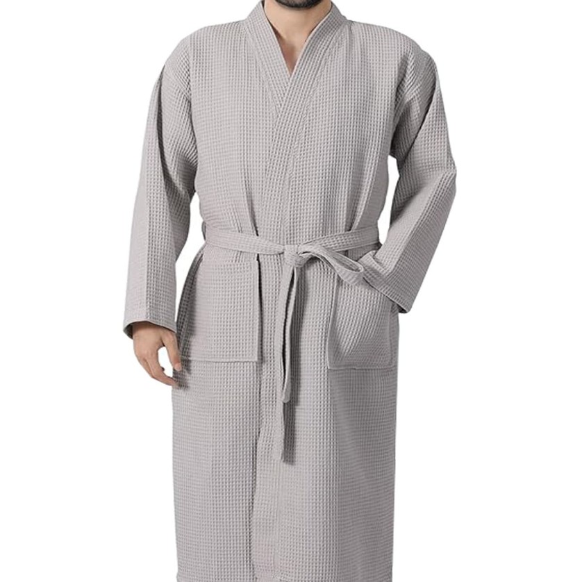 Μπουρνούζι Πικέ Ξενοδοχείου Light Grey - Large