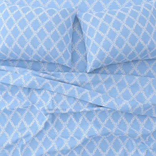 img-Σεντόνια King Size (ΣΕΤ) 2Χ(2,60Χ2,80)+2Χ(52Χ72) Lucia Blue