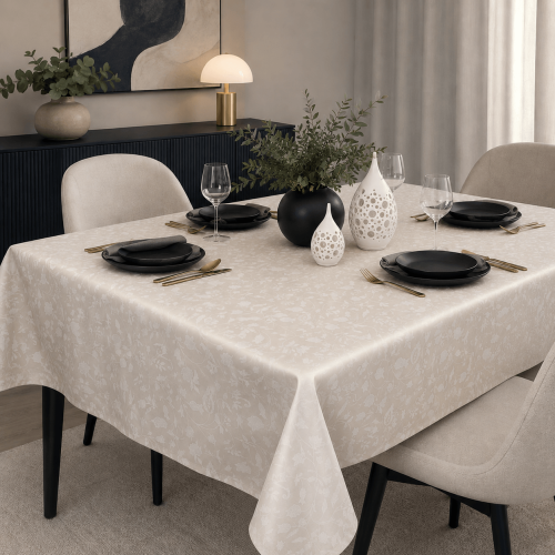 img-Τραπεζομάντηλο Σετ 13τεμ (140Χ280+12Πετσέτες) Beige
