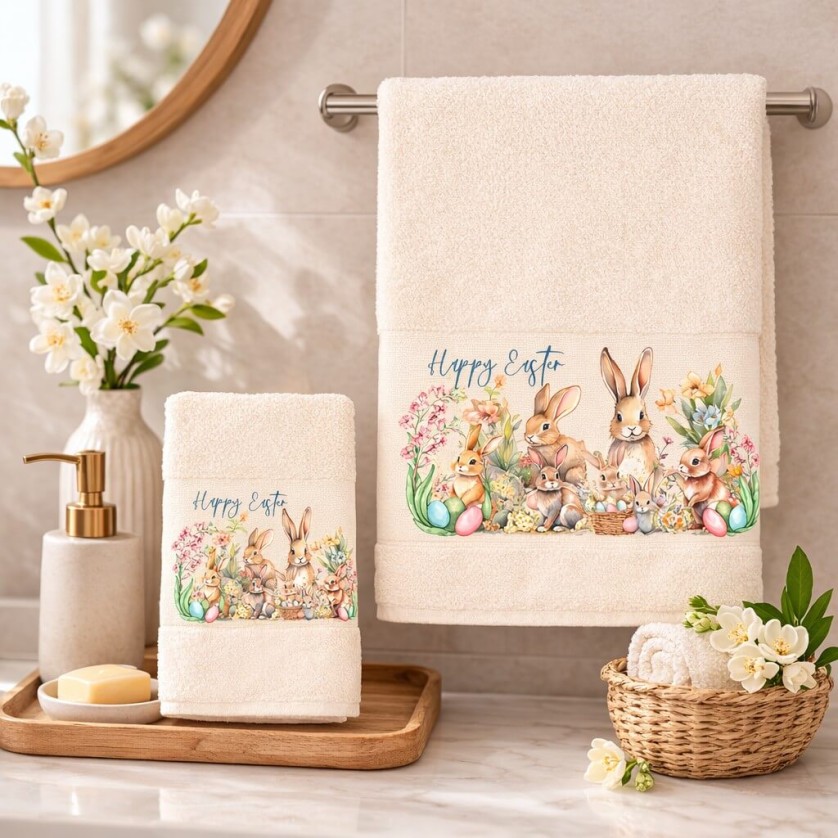 Πασχαλινές Πετσέτες Σετ 2 τεμ. Rabbit Family Πασχαλινές Πετσέτες Σετ 2 τεμ. Rabbit Family