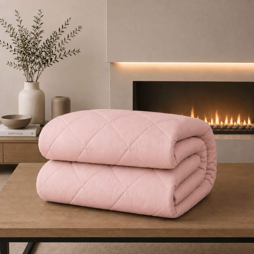 Κουβερτοπάπλωμα Μονό 1,60Χ2,20 Dusty Rose