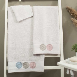 img-Art 551 Σετ πετσέτες 3 τμχ. κεντημένες 500 gsm BEAUTY HOME FL