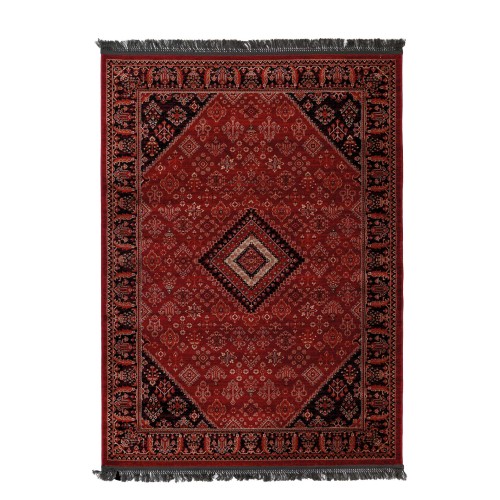 img-Κλασικό χαλί Afgan 306A D.RED BLACK Royal Carpet - 67 x 500 cm