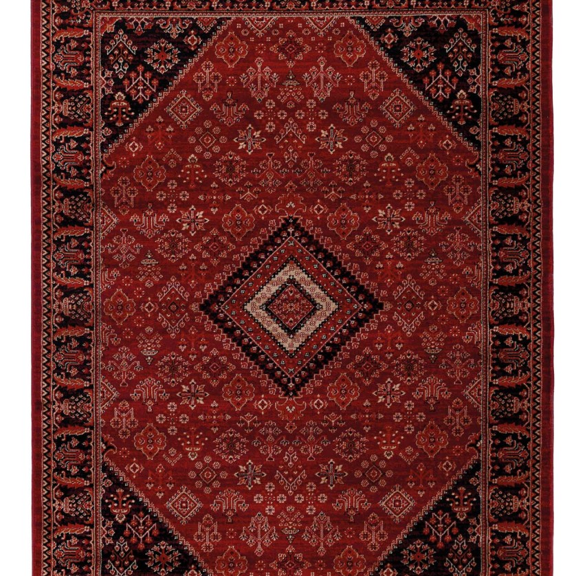 Κλασικό χαλί Afgan 306A D.RED BLACK Royal Carpet - 67 x 500 cm