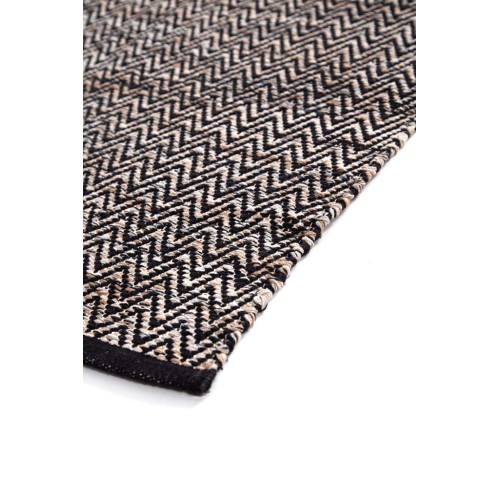img-Χαλί Urban Cotton Kilim Venza Black Royal Carpet - 160 x 230 cm