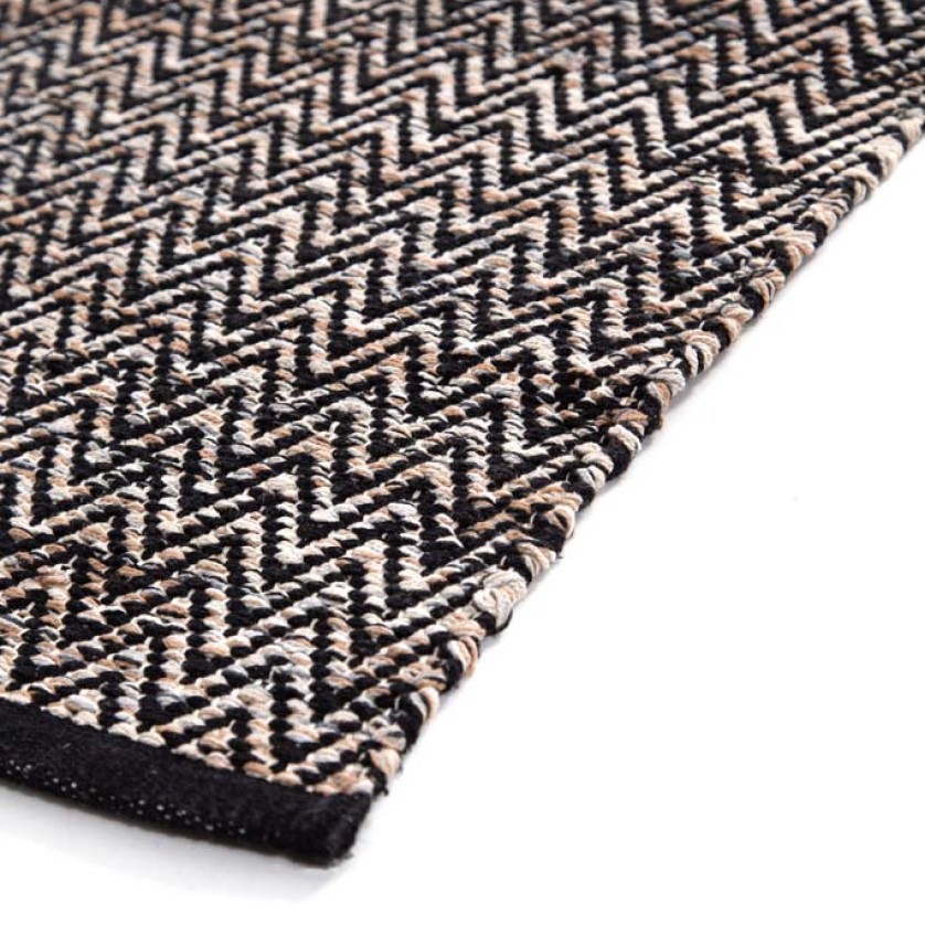 Χαλί Urban Cotton Kilim Venza Black Royal Carpet - 70 x 140 cm