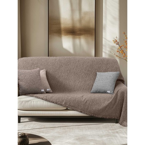 img-Ριχτάρι AKONIK BROWN Ριχτάρι διθέσιου καναπέ: 170 x 250 εκ.