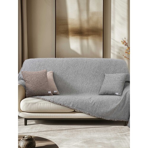 img-Διακοσμητικό Μαξιλάρι AKONIK GREY Διακοσμητική μαξιλαροθήκη: 45 x 45 εκ.