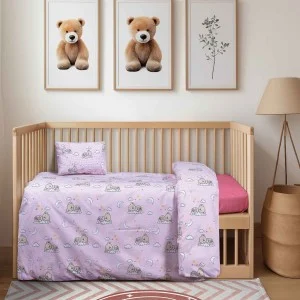 img-Βρεφική παπλωματοθήκη BEARSLEEP Σετ παπλωματοθήκη: 110 x 145 + 1 μαξιλαροθήκη 30 x 40 εκ.
