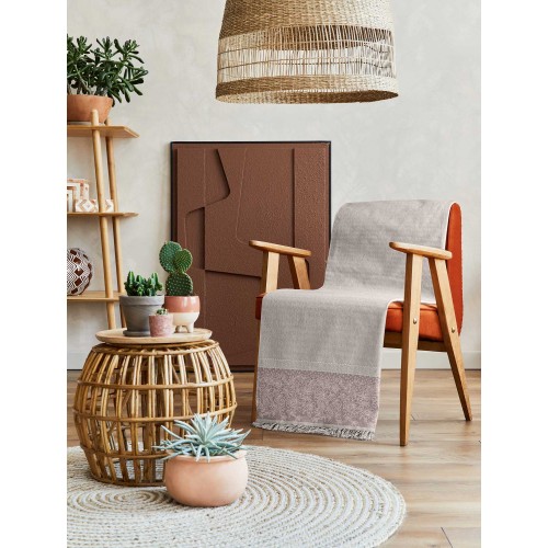 img-Ριχτάρι BLUMEN BROWN Ριχτάρι διθέσιου καναπέ: 170 x 250 εκ.