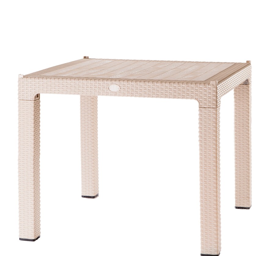 Τραπέζι Rattan BREEZE BEIGE Τραπέζι: 90 x 90 εκ. Τραπέζι Rattan BREEZE BEIGE Τραπέζι: 90 x 90 εκ.