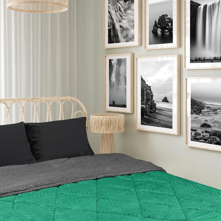 Κουβερτοπάπλωμα CHILL GREEN ANTHRACITE Κουβερτοπάπλωμα υπέρδιπλο: 220 x 240 εκ. Κουβερτοπάπλωμα CHILL GREEN ANTHRACITE Κουβερτοπάπλωμα υπέρδιπλο: 220 x 240 εκ.