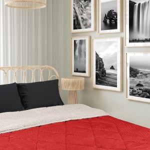img-Κουβερτοπάπλωμα CHILL RED BEIGE Κουβερτοπάπλωμα King: 240 x 260 εκ.