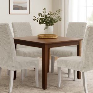 img-Ελαστικά καλύμματα τραπεζαρίας EARTHLINE BEIGE Σετ ελαστικά καλύμματα τραπεζαρίας έξι τεμαχίων