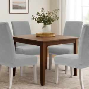 img-Ελαστικά καλύμματα τραπεζαρίας EARTHLINE GREY Σετ ελαστικά καλύμματα τραπεζαρίας έξι τεμαχίων