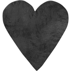 img-Παδικό Χαλί FEATHERY BLACK HEART 120 x 120 εκ.