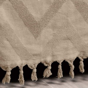 img-Κουβέρτα Πικέ Ζακάρ GOLWE BEIGE Κουβέρτα Πικέ Ζακάρ: 220 x 240 εκ.