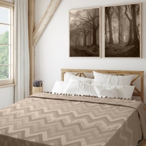 img-Κουβέρτα Πικέ Ζακάρ GOLWE BEIGE Κουβέρτα Πικέ Ζακάρ: 220 x 240 εκ.