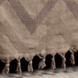 img-Κουβέρτα Πικέ Ζακάρ GOLWE BROWN Κουβέρτα Πικέ Ζακάρ: 220 x 240 εκ.