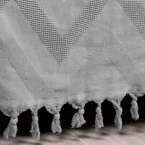 img-Κουβέρτα Πικέ Ζακάρ GOLWE GREY Κουβέρτα Πικέ Ζακάρ: 220 x 240 εκ.