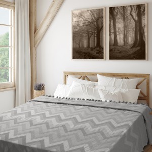 img-Κουβέρτα Πικέ Ζακάρ GOLWE GREY Κουβέρτα Πικέ Ζακάρ: 220 x 240 εκ.