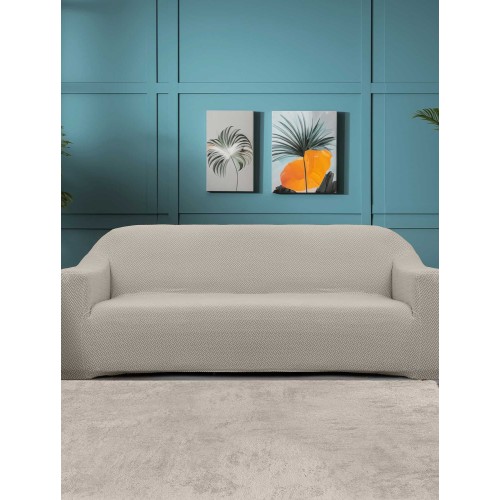 img-Ελαστικά καλύμματα καναπέ INTENSE BEIGE Ελαστικό κάλυμμα διθέσιου καναπέ