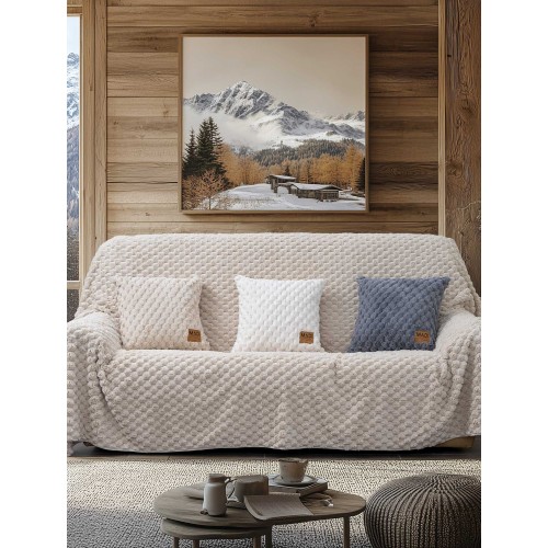 img-Ριχτάρι MAISONY BEIGE Ριχτάρι πολύθρονας: 180 x 180 εκ.
