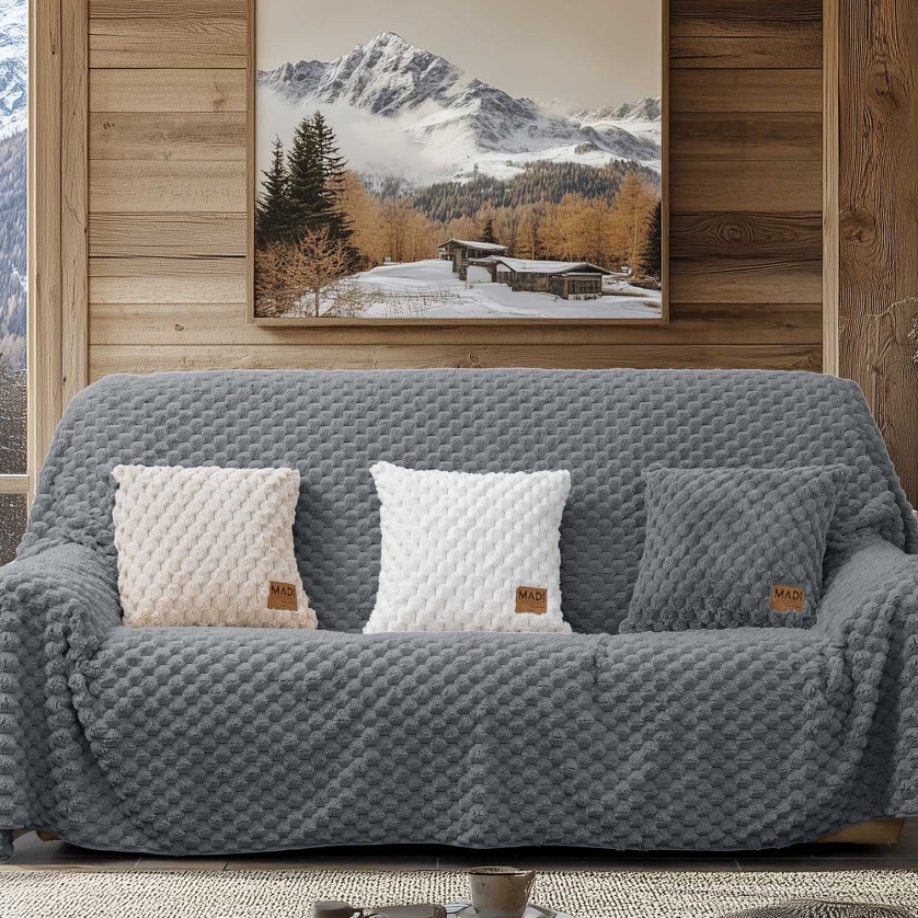 Ριχτάρι MAISONY GREY Ριχτάρι τριθέσιου καναπέ: 180 x 300 εκ.