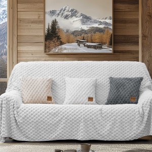 img-Ριχτάρι MAISONY WHITE Ριχτάρι διθέσιου καναπέ: 180 x 250 εκ.