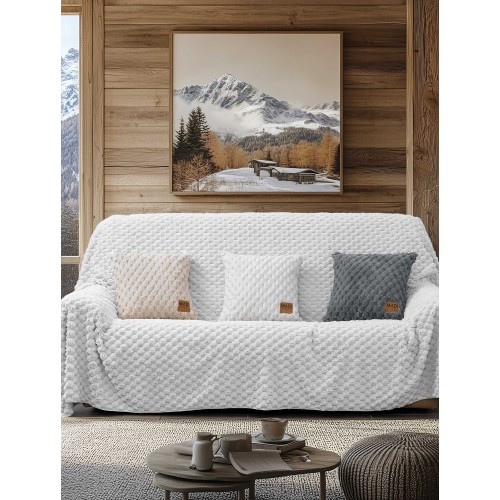 img-Ριχτάρι MAISONY WHITE Ριχτάρι διθέσιου καναπέ: 180 x 250 εκ.