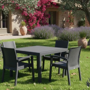 img-Καρέκλα Rattan MEDITERRA ANTHRACITE Καρέκλα: 57 x 61 x 88 εκ.