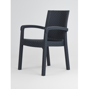 img-Καρέκλα Rattan MEDITERRA ANTHRACITE Καρέκλα: 57 x 61 x 88 εκ.