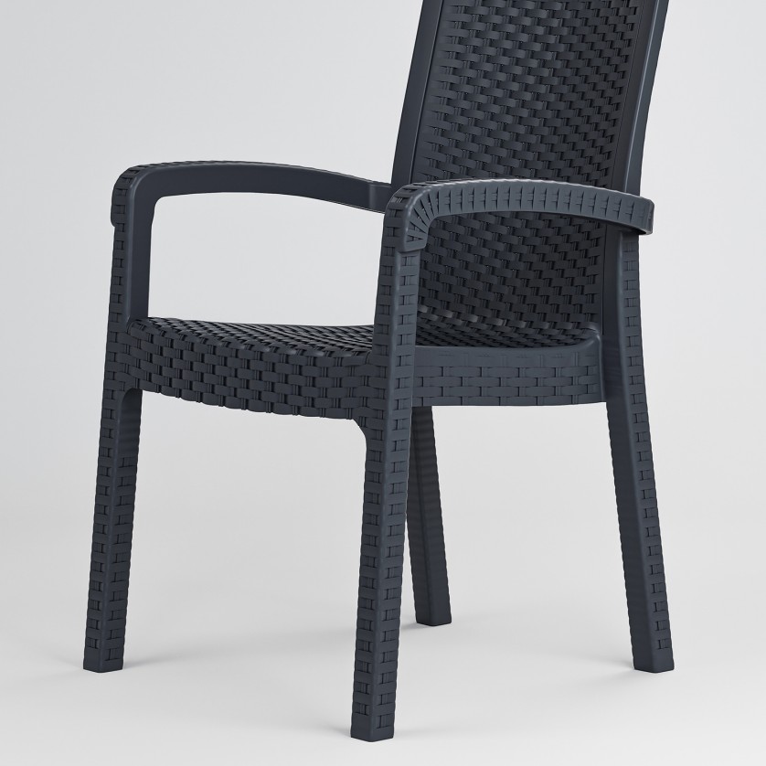 Καρέκλα Rattan MEDITERRA ANTHRACITE Καρέκλα: 57 x 61 x 88 εκ. Καρέκλα Rattan MEDITERRA ANTHRACITE Καρέκλα: 57 x 61 x 88 εκ.