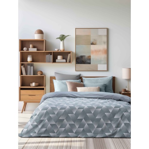 img-Σετ κουβερλί MOLD Σετ κουβερλί υπέρδιπλο: 220 x 240 + 2 μαξιλαροθήκες 52 x 72 εκ.